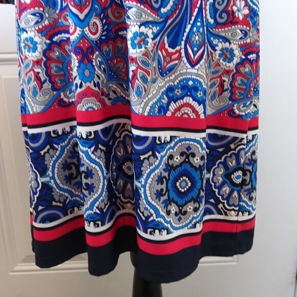 Tacera 3/4 sleeve Paisley textured print dress - Picture 5 of 11